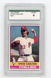 1976 Topps Steve Carlton Baseball Card Graded SPA VG EX 4