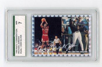1994 NSCC Michael Jordan Silver Signature Retired LE Basketball Baseball Card #'d To 5000 Garded SPA NM 7