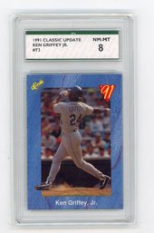 1991 Classic Update Ken Griffey Jr. Baseball Card Graded SPA NM Mint 8