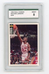 1994 Upper Deck Collector's Choice Michael Jordan Basketball Card Graded SPA Mint 8