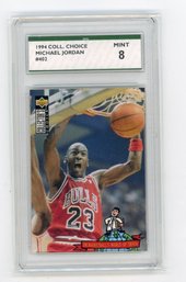1994 Upper Deck Collector's Choice Michael Jordan Basketball Card Graded SPA Mint 8