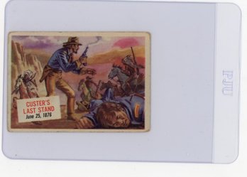 1954 Topps Scoop Custer's Last Stand Card