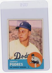 1963 Topps Johnny Podres Baseball Card
