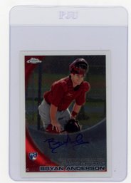Bryan Anderson Rookie Card 2010 Topps Chrome Autograph Baseball Card
