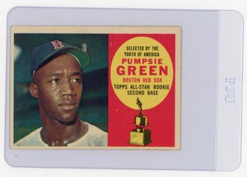 Pumpsie Green Rookie Card 1960 Topps Rookie Cup Baseball Card