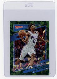 2021 Panini Donruss Tyrese Maxey Holo Green Ice Basketball Card