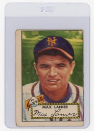 1952 Topps Max Lanier Baseball Card