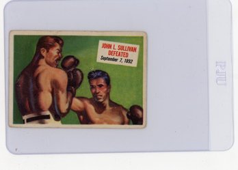 1954 Topps Scoop John L. Sullivan Defeated Boxing Card