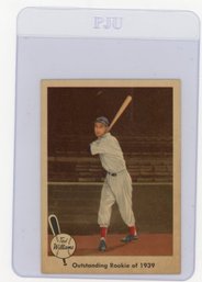 1959 Fleer Ted Williams Outstanding Rookie Of 1939 Baseball Card