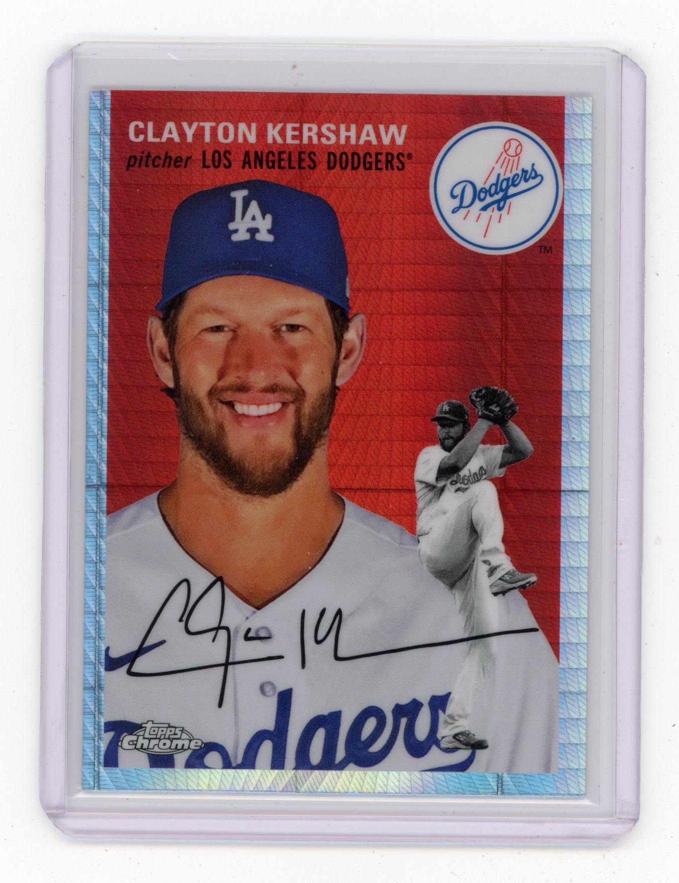 Cardboard Legends Clayton Kershaw Signed Baseball Clayton Kershaw