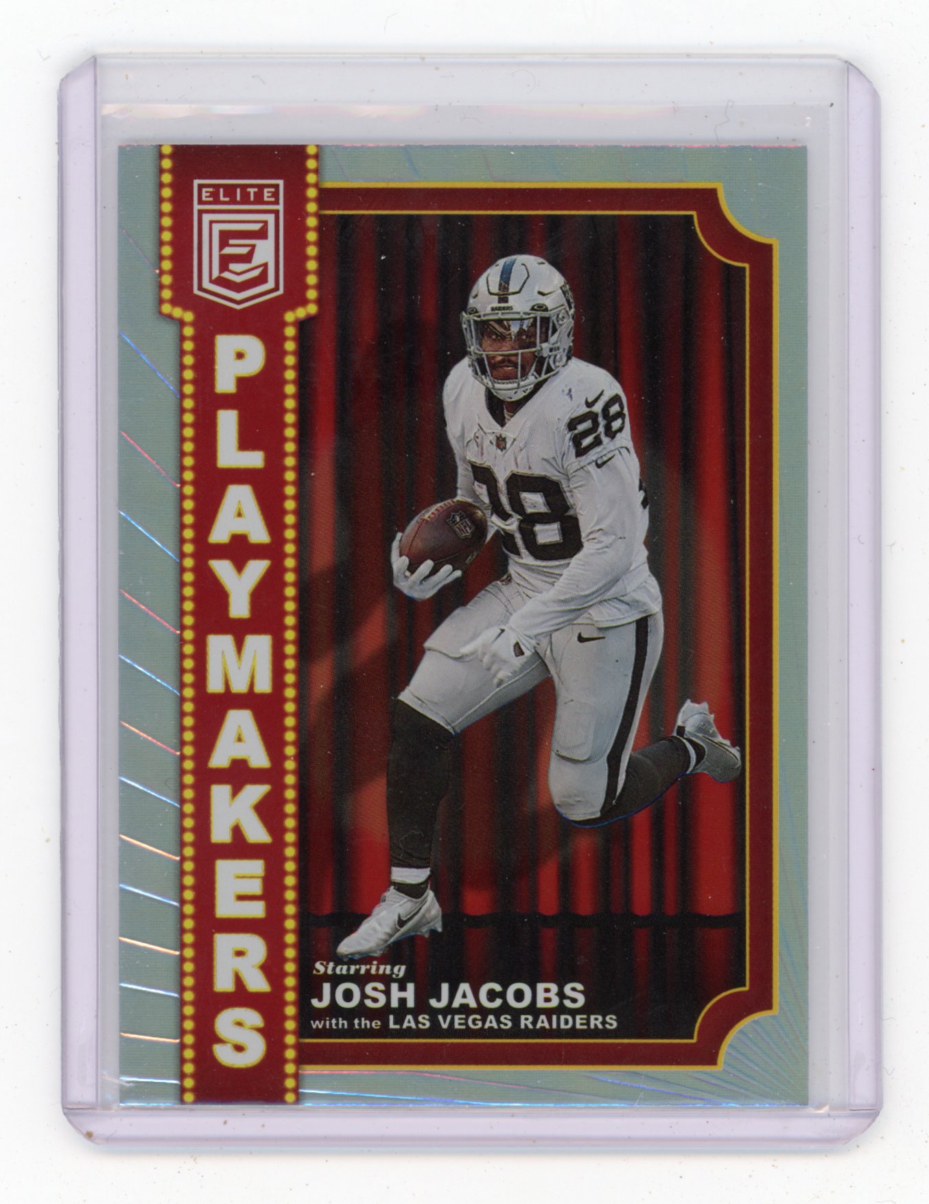 2023 Panini Donruss Elite Josh Jacobs Playmakers Football Card
