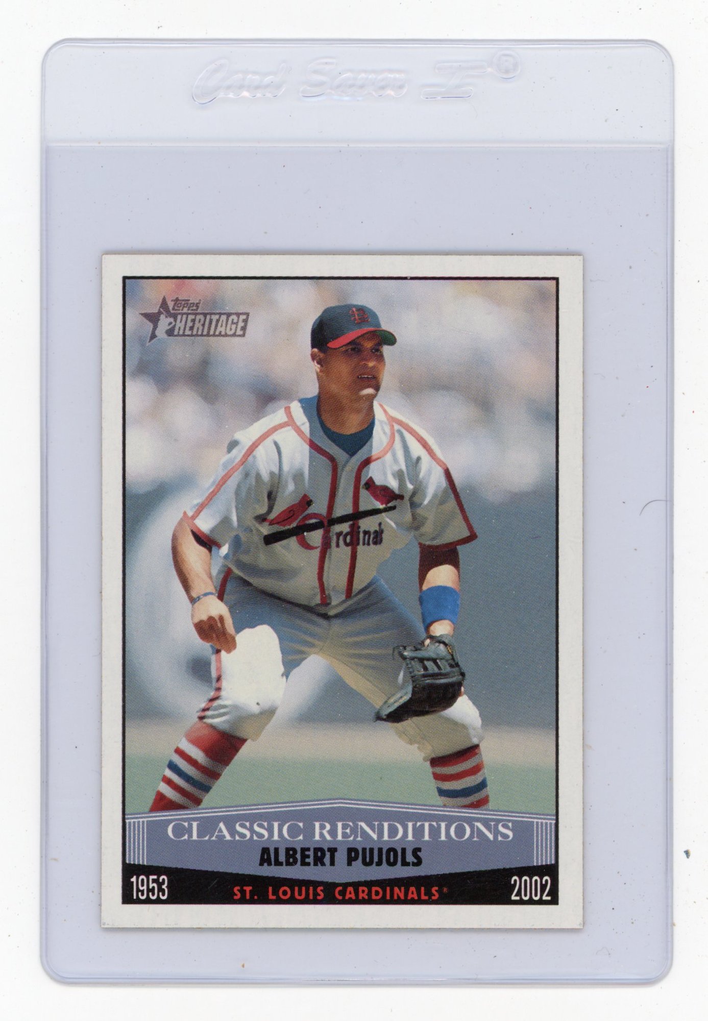 2002 Topps Heritage Albert Pujols Classic Renditions Baseball Card 2nd Year  #9343 | Auctionninja.com, image size:1387x2000