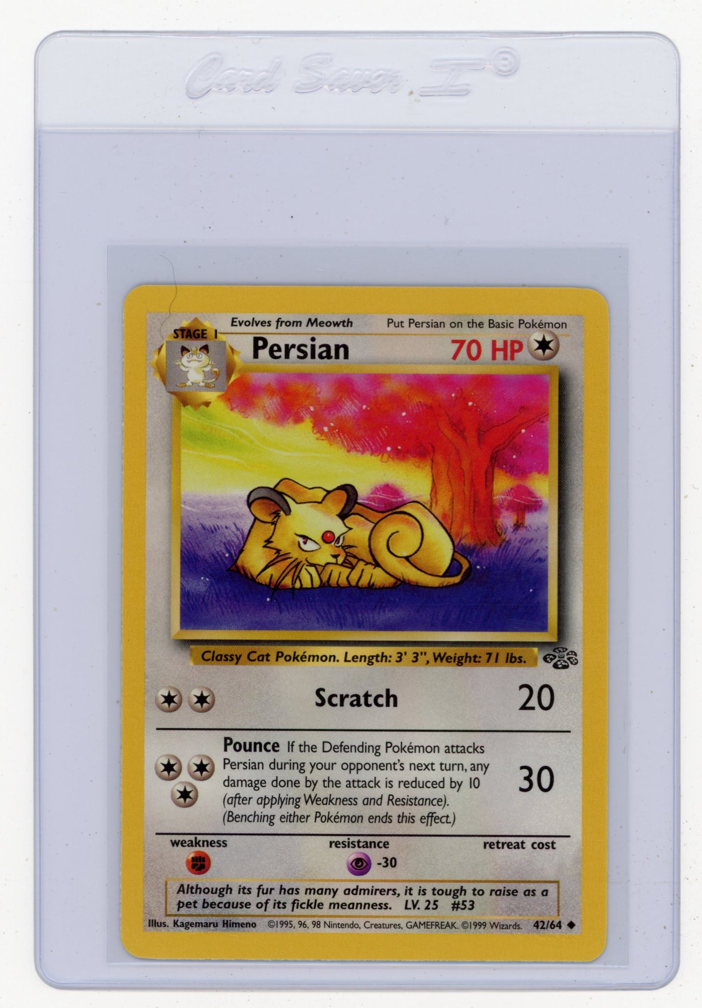 1999 Pokemon Jungle Persian Pokemon Card #12254 | Auctionninja.com