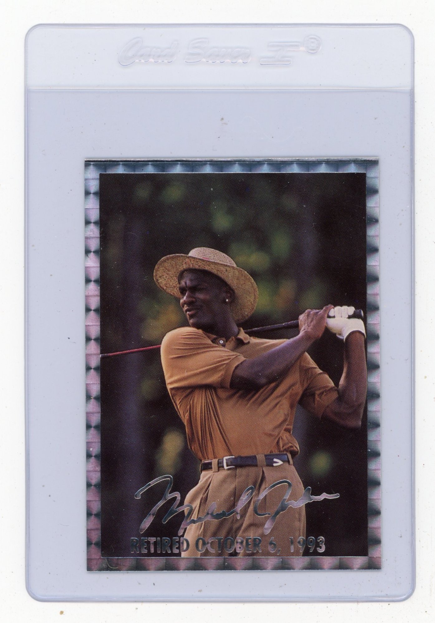 1994 NSCC Michael Jordan Silver Signature Retired Golf Card #'d To