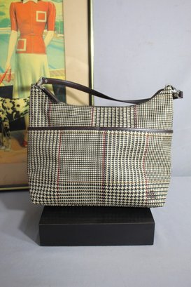 Vintage Ralph Lauren Houndstooth Plaid Shoulder Bag, Classic