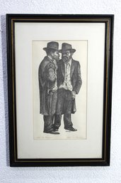 Albert G. Sarney's 'The Conversation' Limited Edition Lithograph (20.5' H X 13.5' W)