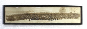 Rare Panoramic Photograph Of 4th Battalion Engineers At Camp American University - January 1918