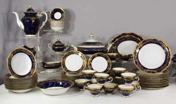 Partial Set Of 80-Piece Echt Weimar Kobalt Katharina Dinnerware  Made In Germany