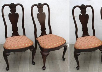 Set Of Two Ethan Allen 'Georgian Court' Queen Anne-Style Side Chairs