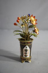 Jane Hutcheson Gorham Fleurs Des Siecles Flower Bouquet & Porcelain Vase