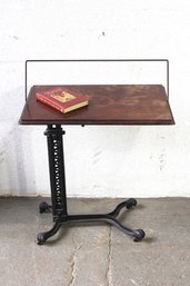 Mahogany And Cast Iron Adjustable Reading Table