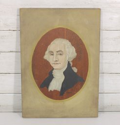 Yvonne Youst George Washington Portrait Painting Signed & Dated Jan 6 1973 17' X 12'