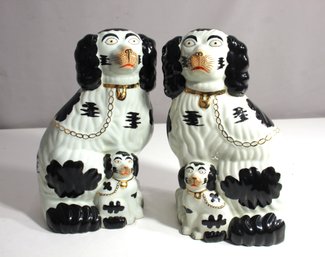 Pair Of Antique Staffordshire Dog