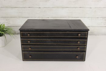 Vintage Multi-Drawer Jewelry / Watch Storage Chest  Red Felt Interior  15 W