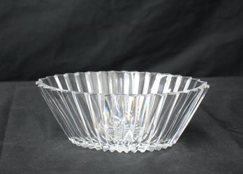 Vintage Fluted Glass Crystal Centerpiece Bowl