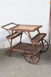 Vintage American  Wicker Bar Cart
