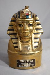 Michter's King Tutankhamun Empty Vintage 1978 Gold Tut Liquor Decanter