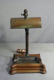 Vintage Desk Lamp With Cigar Ashtray