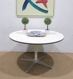 Vintage Eames For Herman Miller Round Dining Table  47.5 Diameter X 29H  Classic Pedestal Base
