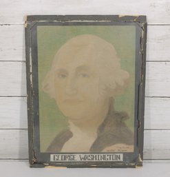 Vintage George Washington Portrait Drawing  Dated May 26, 1933  Signed Millie Turgman  Framed  14.5' X 11'