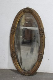 Vintage Oval Wall Mirror -