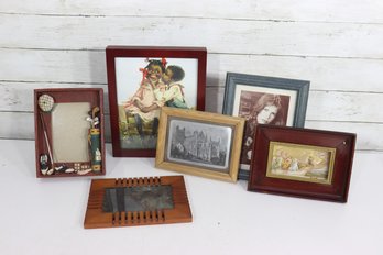 Vintage & Decorative Picture Frames Lot  Wood, Shadow Box & Framed Prints  Mixed Styles & Sizes
