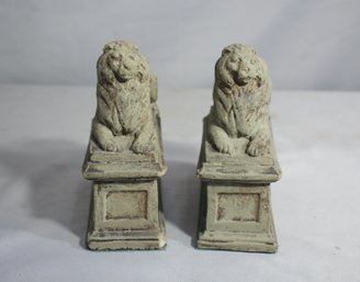 Vintage Stonecast Library Lion Statue Bookend