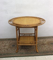 McGuire San Francisco Rattan Cane Round Side / Drinks Table  25H X 30 Round