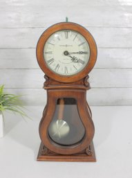 Howard Miller Mantel Clock  Wood Case W/ Pendulum Window  Quartz  15'H Untested