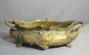 Vintage Solid Brass Planter/Flower Box With Insert