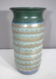 Large Handcrafted Ceramic Umbrella Stand / Vase - 20H X 10.5 Round