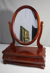 Mahogany Dressing Table Mirror With Jewelry Storage
