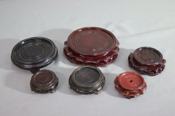 6 Asian Wood Stands