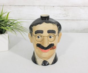 1977 Groucho Marx Ceramic Decanter Liquor Bottle #185 Ezra Brooks  Vintage Empty 7'