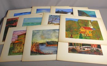 Varied Collection Of Original Landscape Artworks-(11)
