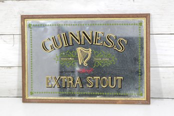 Guinness Extra Stout Advertising Mirror Sign  Framed Bar Decor, 9' X 12.5'