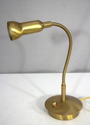 Vintage Levencer Well Read Life Brass Gooseneck Desk Lamp - Mid-Century Modern