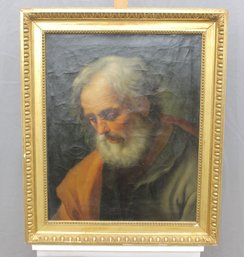Old MasterStyle Portrait Of A Bearded Man  Oil On Canvas, Gilt Frame