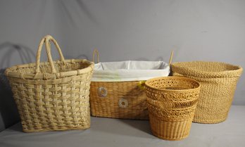 Collection Of Four (4) Handwoven Baskets