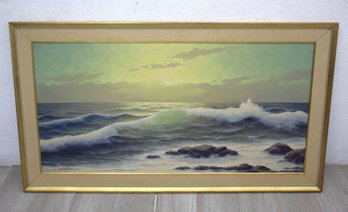 Stunning Seascape Oil Painting On Canvas By Lo Schipper